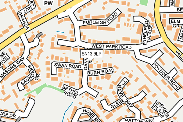 SN13 9LP map - OS OpenMap – Local (Ordnance Survey)