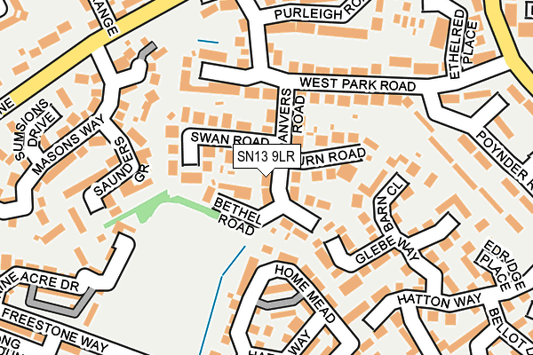 SN13 9LR map - OS OpenMap – Local (Ordnance Survey)