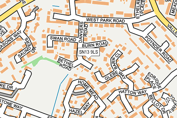 SN13 9LS map - OS OpenMap – Local (Ordnance Survey)