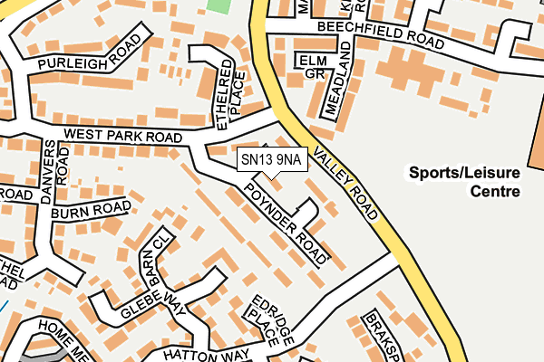 SN13 9NA map - OS OpenMap – Local (Ordnance Survey)