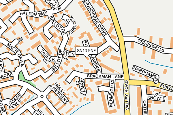 SN13 9NF map - OS OpenMap – Local (Ordnance Survey)