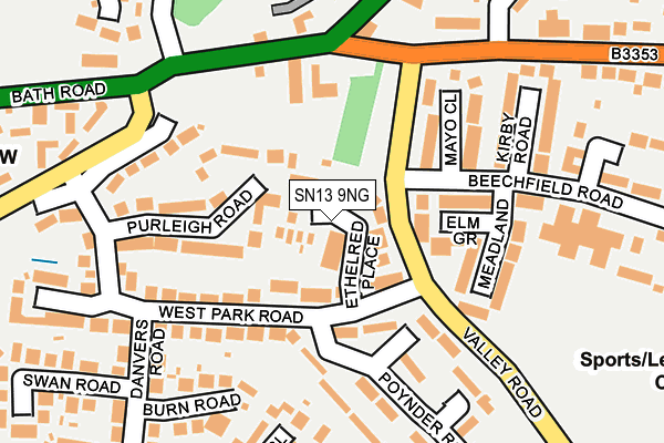 SN13 9NG map - OS OpenMap – Local (Ordnance Survey)