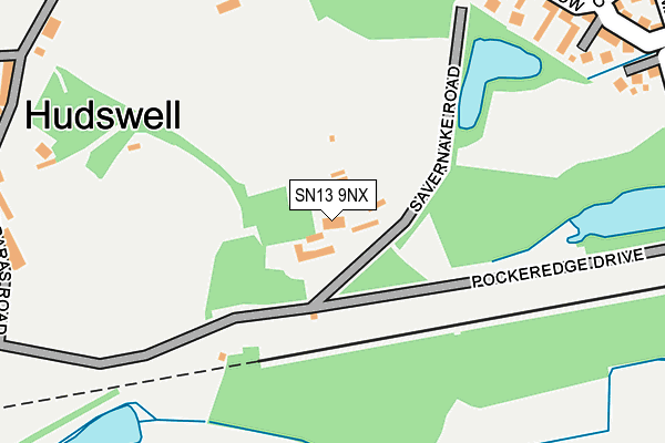 SN13 9NX map - OS OpenMap – Local (Ordnance Survey)