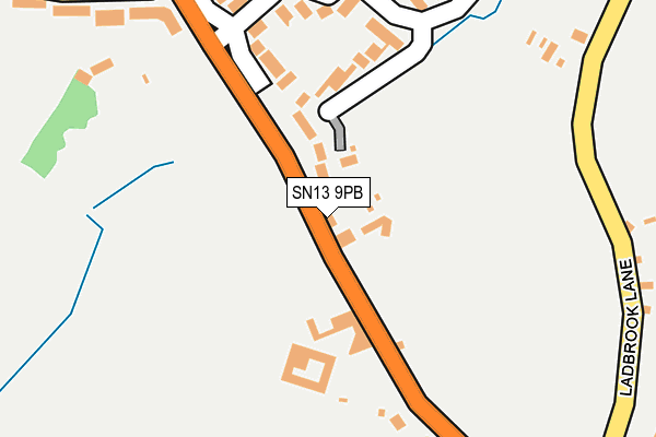 SN13 9PB map - OS OpenMap – Local (Ordnance Survey)