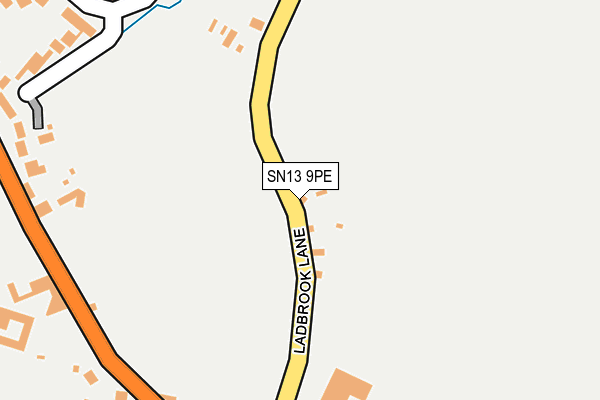 SN13 9PE map - OS OpenMap – Local (Ordnance Survey)