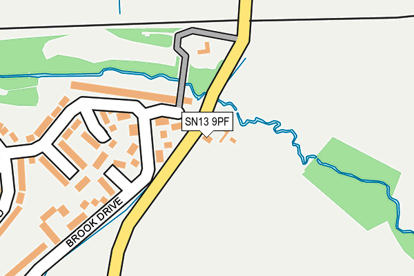 SN13 9PF map - OS OpenMap – Local (Ordnance Survey)