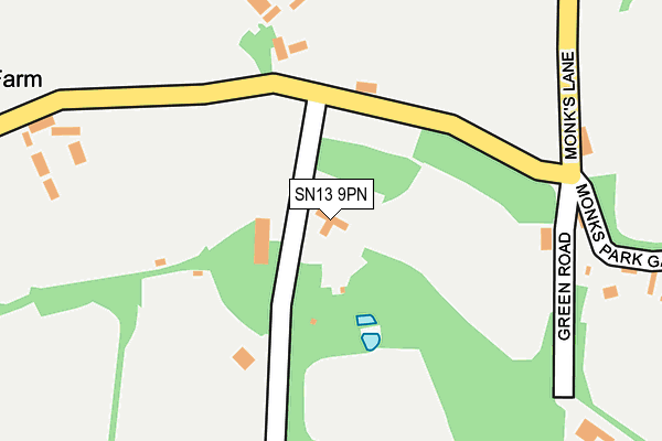 SN13 9PN map - OS OpenMap – Local (Ordnance Survey)