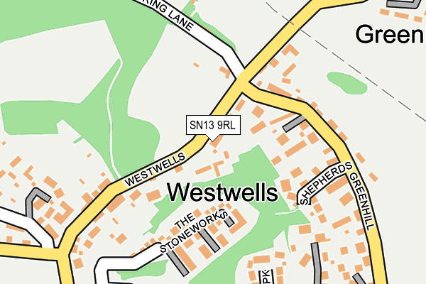 SN13 9RL map - OS OpenMap – Local (Ordnance Survey)