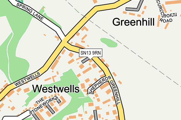 SN13 9RN map - OS OpenMap – Local (Ordnance Survey)