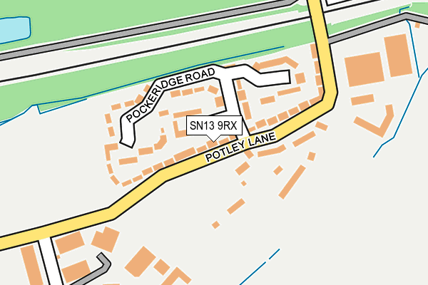 SN13 9RX map - OS OpenMap – Local (Ordnance Survey)