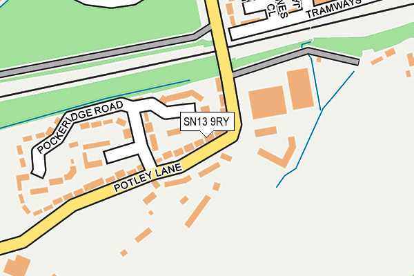 SN13 9RY map - OS OpenMap – Local (Ordnance Survey)