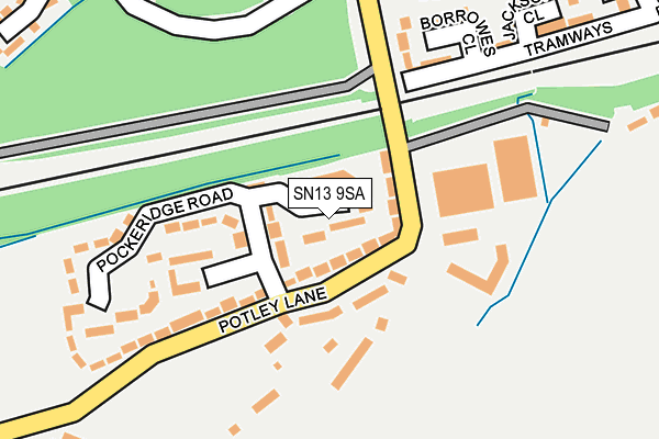 SN13 9SA map - OS OpenMap – Local (Ordnance Survey)