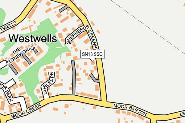 SN13 9SQ map - OS OpenMap – Local (Ordnance Survey)