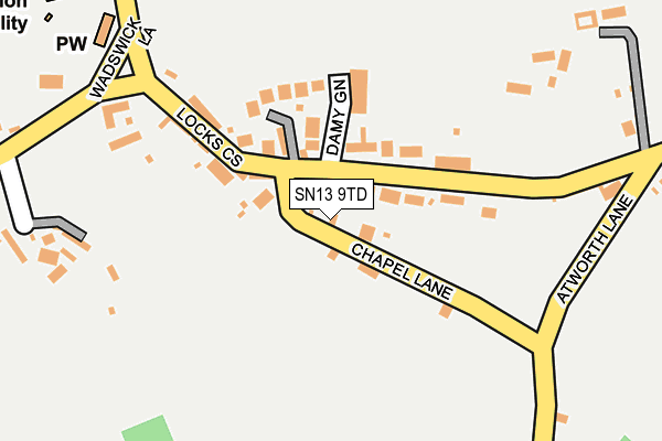 SN13 9TD map - OS OpenMap – Local (Ordnance Survey)