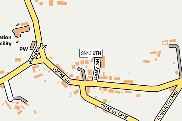 SN13 9TN map - OS OpenMap – Local (Ordnance Survey)