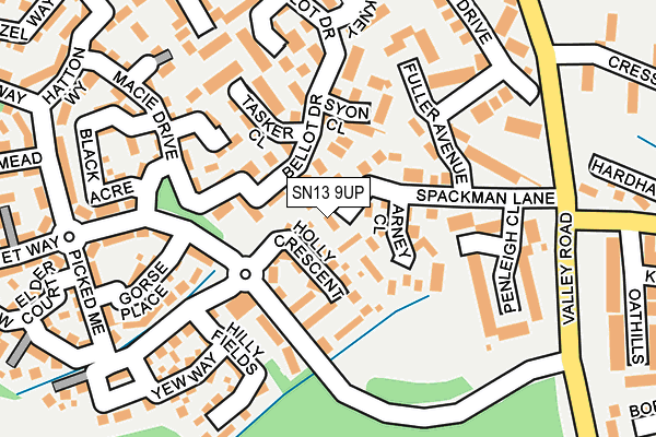 SN13 9UP map - OS OpenMap – Local (Ordnance Survey)