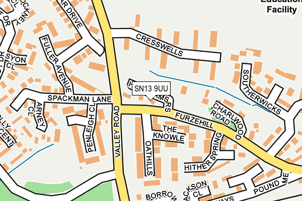 SN13 9UU map - OS OpenMap – Local (Ordnance Survey)