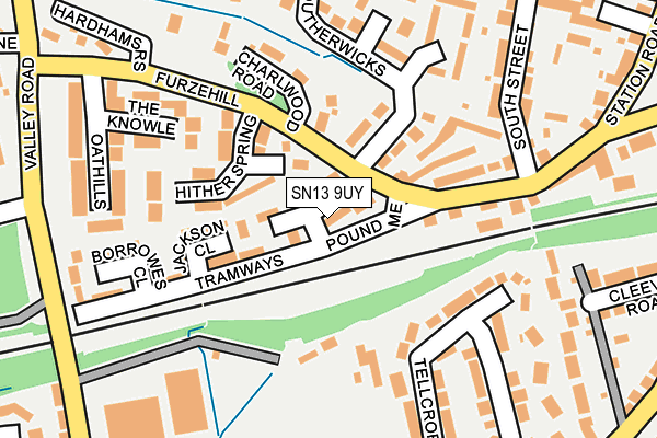 SN13 9UY map - OS OpenMap – Local (Ordnance Survey)