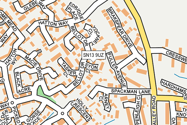 SN13 9UZ map - OS OpenMap – Local (Ordnance Survey)