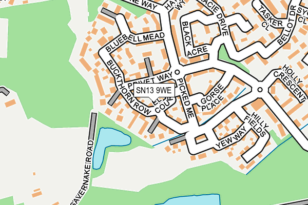 SN13 9WE map - OS OpenMap – Local (Ordnance Survey)