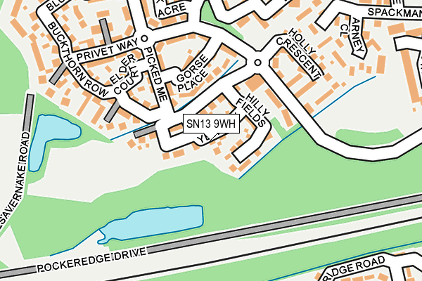 SN13 9WH map - OS OpenMap – Local (Ordnance Survey)