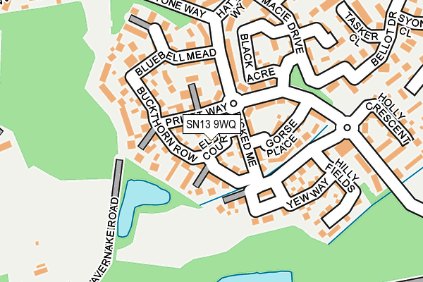 SN13 9WQ map - OS OpenMap – Local (Ordnance Survey)