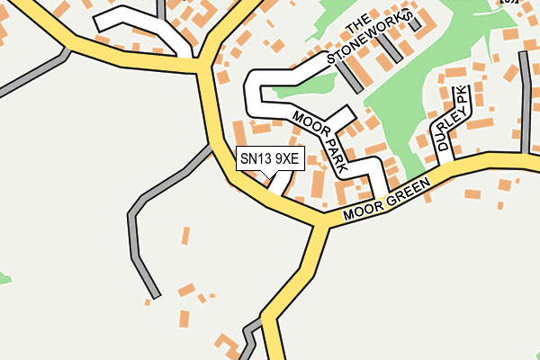 SN13 9XE map - OS OpenMap – Local (Ordnance Survey)