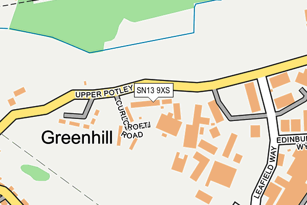 SN13 9XS map - OS OpenMap – Local (Ordnance Survey)