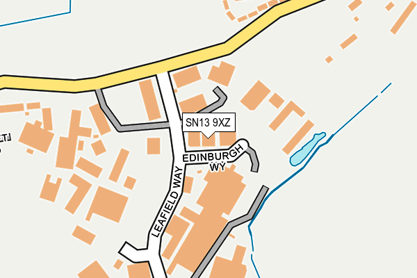 SN13 9XZ map - OS OpenMap – Local (Ordnance Survey)