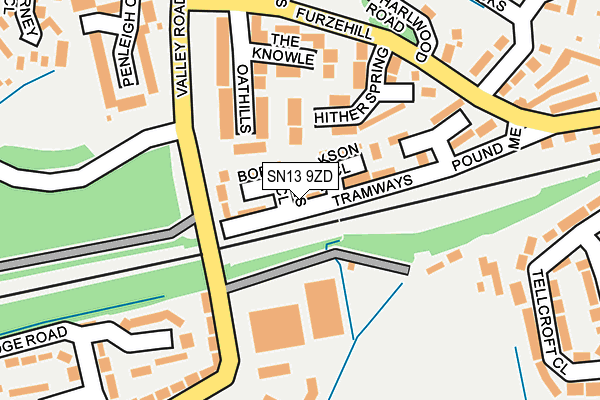 SN13 9ZD map - OS OpenMap – Local (Ordnance Survey)