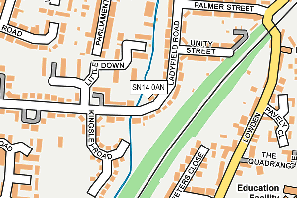 SN14 0AN map - OS OpenMap – Local (Ordnance Survey)