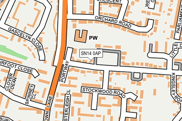 SN14 0AP map - OS OpenMap – Local (Ordnance Survey)