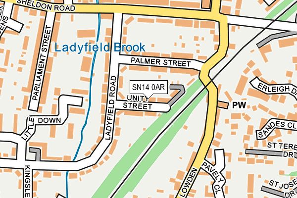 SN14 0AR map - OS OpenMap – Local (Ordnance Survey)