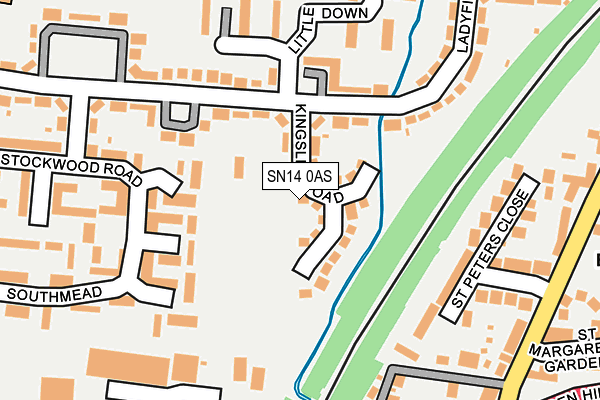 SN14 0AS map - OS OpenMap – Local (Ordnance Survey)