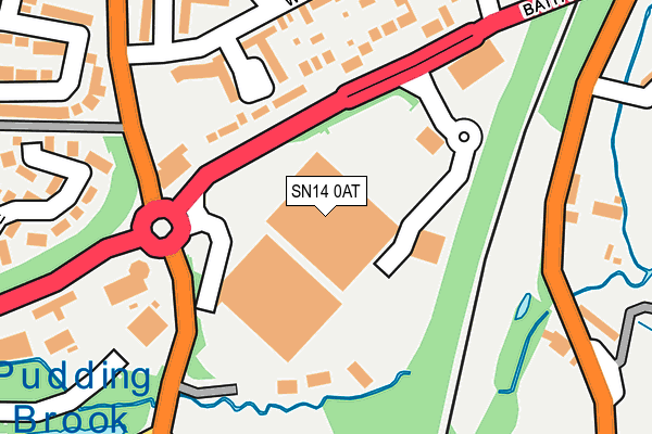 SN14 0AT map - OS OpenMap – Local (Ordnance Survey)