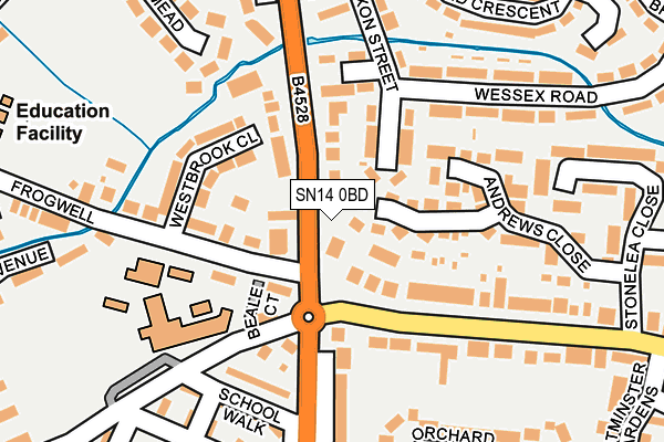 SN14 0BD map - OS OpenMap – Local (Ordnance Survey)