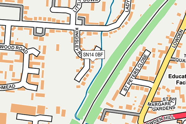 SN14 0BF map - OS OpenMap – Local (Ordnance Survey)