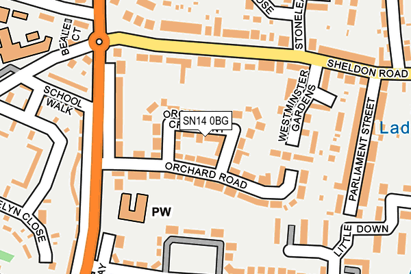 SN14 0BG map - OS OpenMap – Local (Ordnance Survey)