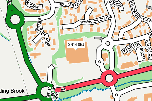 SN14 0BJ map - OS OpenMap – Local (Ordnance Survey)