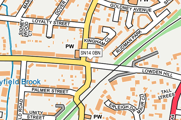 SN14 0BN map - OS OpenMap – Local (Ordnance Survey)