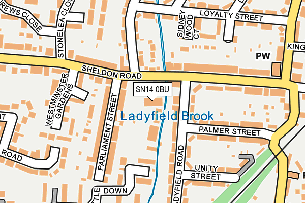 SN14 0BU map - OS OpenMap – Local (Ordnance Survey)