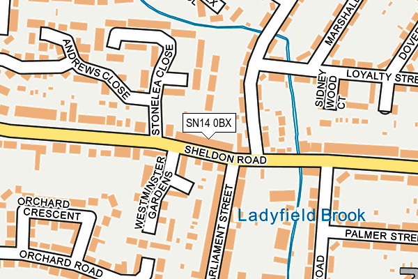 SN14 0BX map - OS OpenMap – Local (Ordnance Survey)