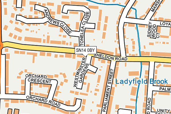 SN14 0BY map - OS OpenMap – Local (Ordnance Survey)