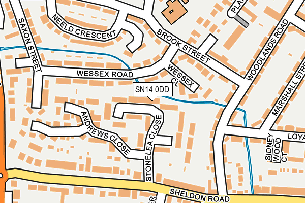 SN14 0DD map - OS OpenMap – Local (Ordnance Survey)