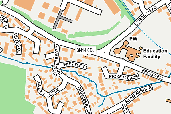 SN14 0DJ map - OS OpenMap – Local (Ordnance Survey)