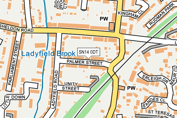 SN14 0DT map - OS OpenMap – Local (Ordnance Survey)