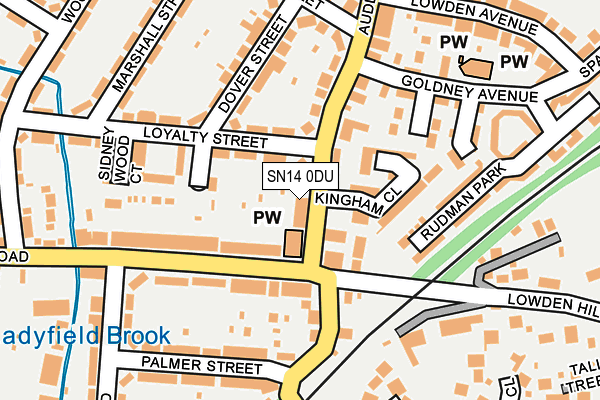 SN14 0DU map - OS OpenMap – Local (Ordnance Survey)