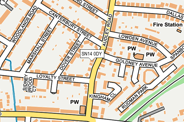 SN14 0DY map - OS OpenMap – Local (Ordnance Survey)