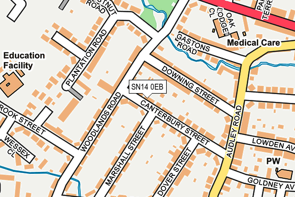SN14 0EB map - OS OpenMap – Local (Ordnance Survey)