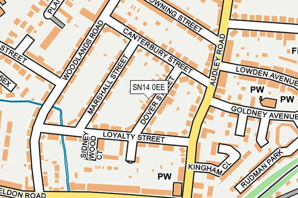 SN14 0EE map - OS OpenMap – Local (Ordnance Survey)